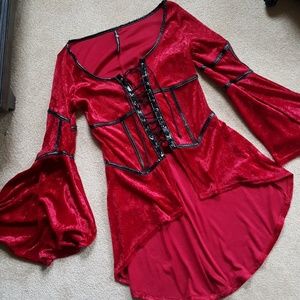 Lip Service midevil bell sleeve gothic top